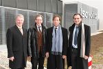 v.l.: Bgm. Johann Weinzerl, LR Buchmann, Vorstand DI Gerhard Schwander, DI Manfred Schlögl