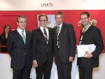 v.l.: GF Rogelio Pardo (Madrid Biocluster), Dr. Christian Buchmann, Dr. Martin Bartenstein, Dr. Robert Gfrerer © prodigitalia