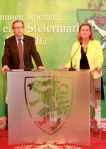 Wirtschaftslandesrat Christian Buchmann und Finanzlandesrätin Bettina Vollath kurbeln mit der Winterbauoffensive die Bauwirtschaft im Winter an. © Landespressedienst Wirtschaftslandesrat Christian Buchmann und Finanzlandesrätin Bettina Vollath kurbeln mit der Winterbauoffensive die Bauwirtschaft im Winter an.