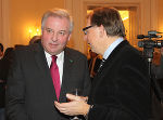 LH-Stv. Hermann Schützenhöfer und LR Christian Buchmann beim traditionellen Medienempfang. © steiermark.at / Platzer