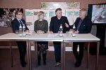 v.l.: Christian Buchmann (Landesrat für Wirtschaft, Europa und Kultur), Veronika Egger (Mitbegründerin von "design for all"), Eberhard Schrempf (Geschäftsführer CIS), Finn Petrén (Präsident European Institute für Design and Disability). © Creative Industries Styria