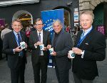 v.l.: WK-Präsident Josef Herk, Landesrat Christian Buchmann, Regisseur Michael Schlamberger (ScienceVision) und IV-Präsident Jochen Pildner-Steinburg. © Frankl