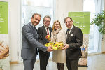 v.l.: Vizepräs. Andreas Herz, MSc (WKO Steiermark), LR Mag. Christopher Drexler, Daniela Gmeinbauer (WKO Steiermark), LR Dr. Christian Buchmann.