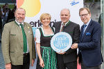 Walter Eichmann (Bürgermeister Stainz), Rosina und Alois Mochart (mhs GmbH) und Christian Buchmann (Wirtschaftslandesrat).
