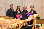 v.l.: Eberhard Schrempf (GF Creative Industries Styria), Wirtschaftslandesrätin Barbara Eibinger-Miedl, Bernd Moser (Universalmuseum Joanneum) und Bürgermeister Siegfried Nagl.