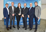 v.l.: Labg. Franz Fartek, AT&S Standortleiter Fehring Christian Fleck, Landesrätin Barbara Eibinger-Miedl, AT&S CEO Andreas Gerstenmayer AT&S, COO Heinz Moitzi, Bürgermeister Fehring Johann Winkelmaier.